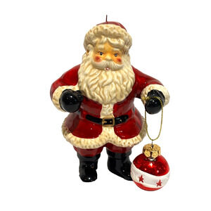 Vintage resin Santa ornament Figurine old world Saint Nick Collector Country
